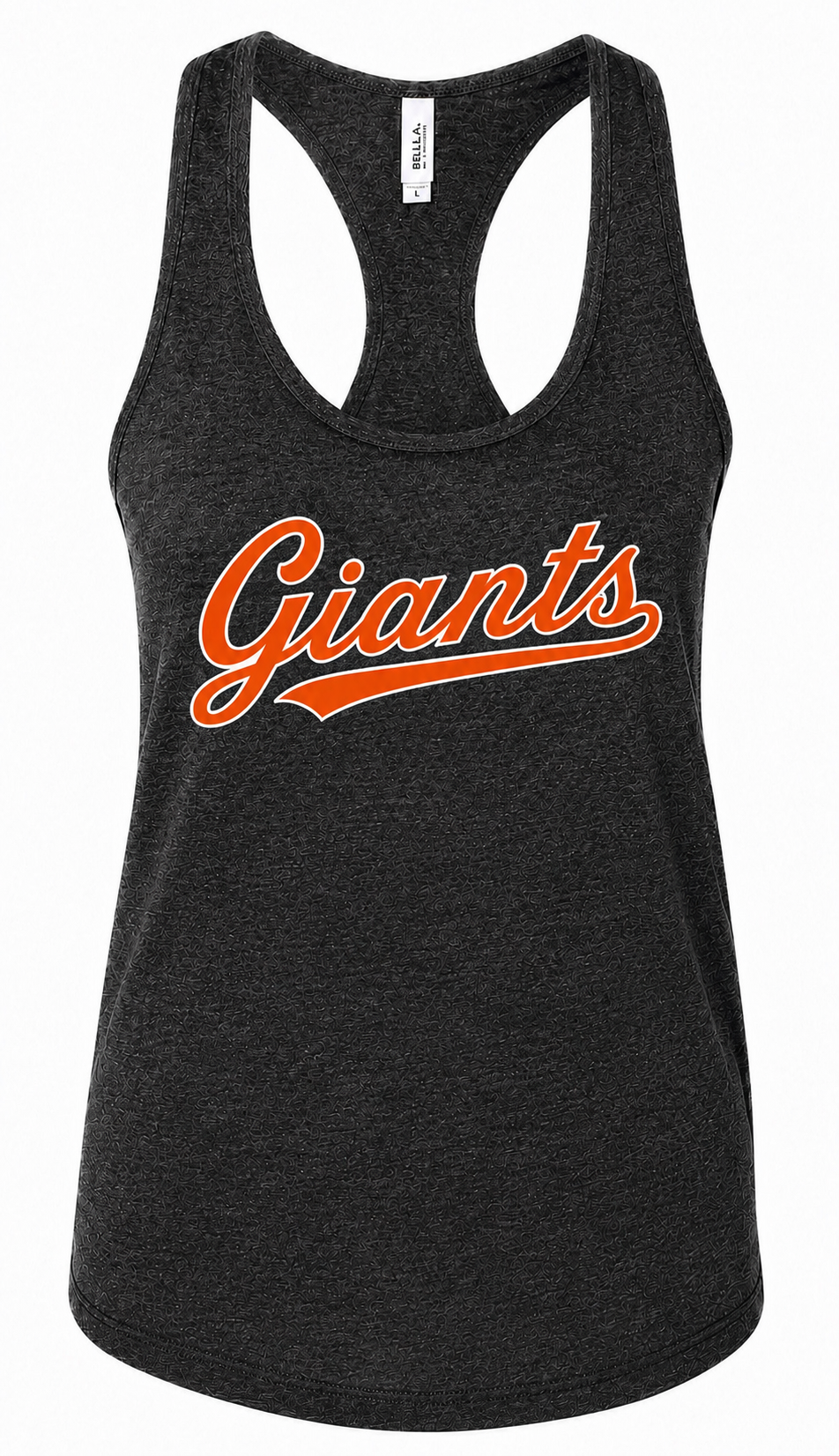 Giants BELLA + CANVAS Women's Jersey Racerback Tank- Dark Gray