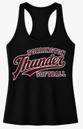 Torrington Thunder Softball -Gildan Softstyle® Women’s CVC Racerback Tank- Black