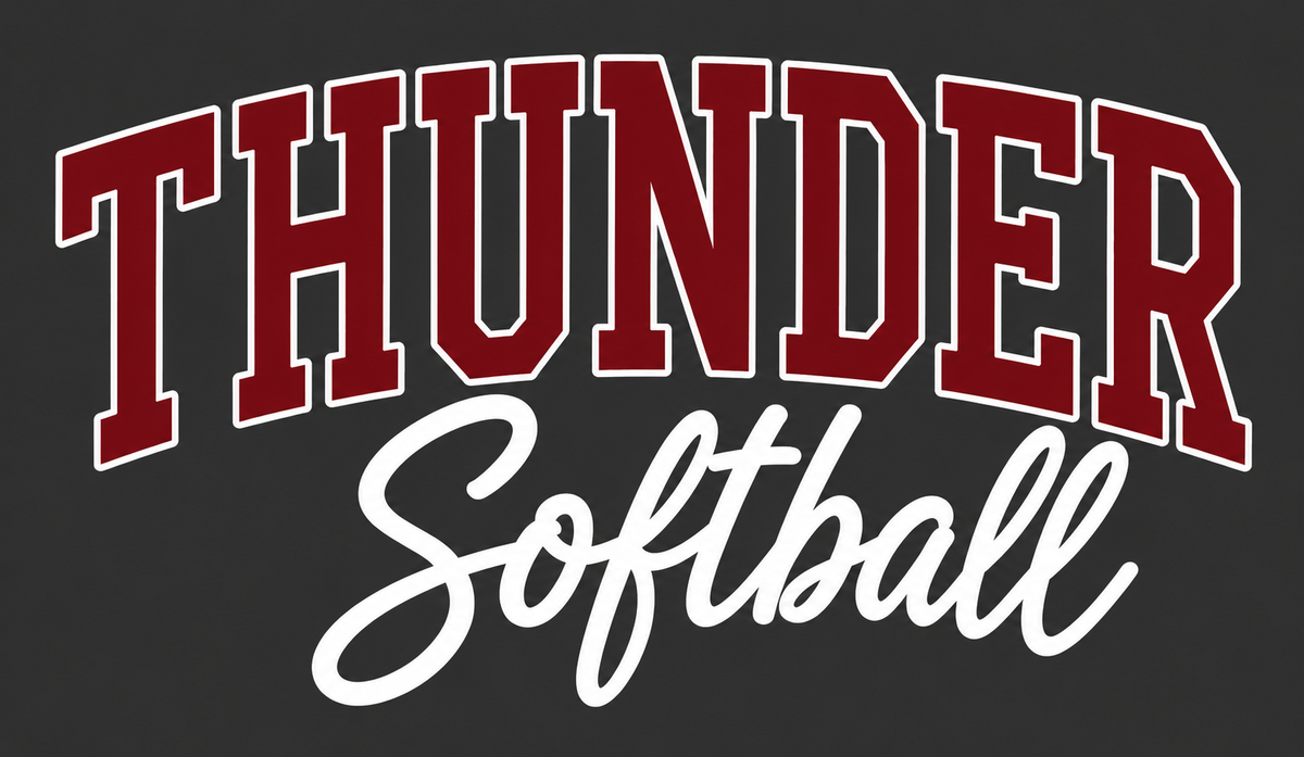 Thunder Softball- (Script Logo) BELLA + CANVAS Women's Jersey Racerback Tank- Dark Gray