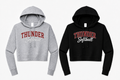 Thunder Softball- (Script Logo) Women's Crop Hoodie
