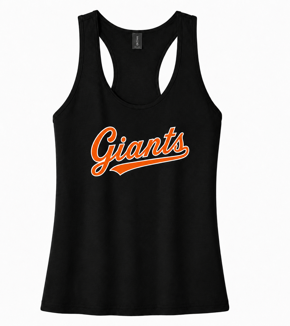 Giants Gildan Softstyle® Women’s CVC Racerback Tank- Black
