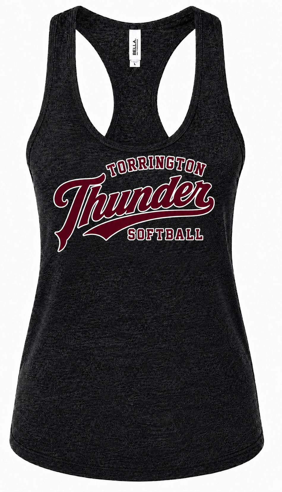 Torrington Thunder Softball- BELLA + CANVAS Women's Jersey Racerback Tank- Dark Gray