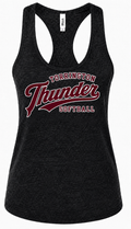 Torrington Thunder Softball- BELLA + CANVAS Women's Jersey Racerback Tank- Dark Gray