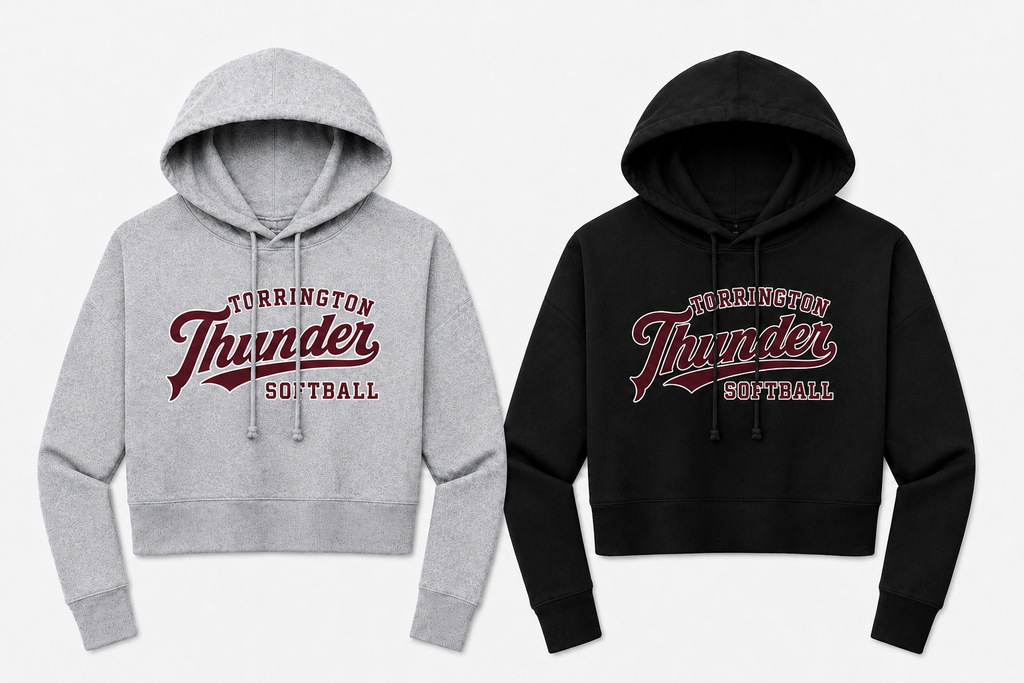 Torrington Thunder Softball- Women's Crop Hoodie
