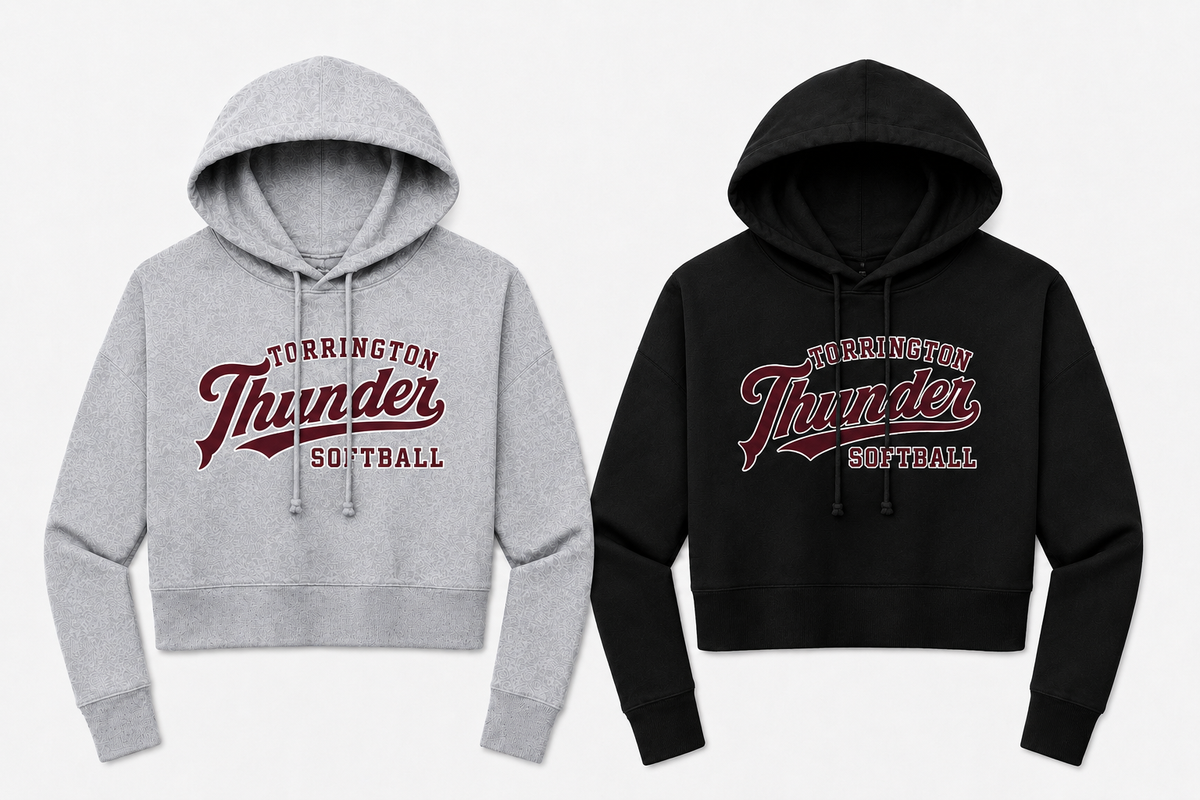 Torrington Thunder Softball- Women's Crop Hoodie