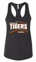 Tigers BELLA + CANVAS Women's Jersey Racerback Tank- Dark Gray