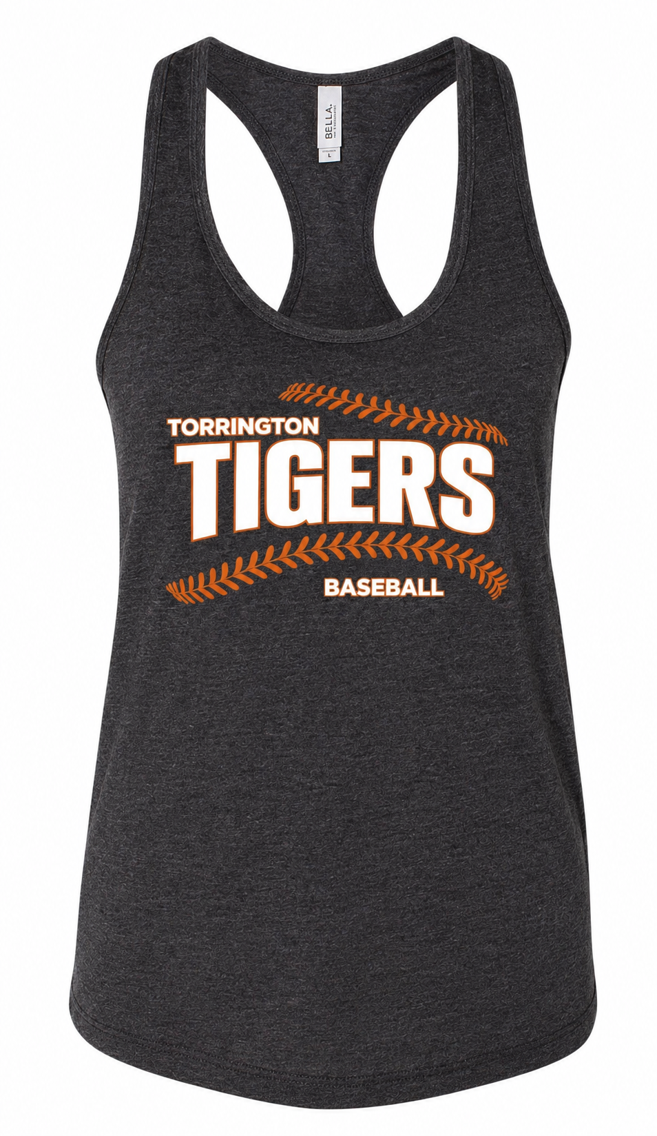 Tigers BELLA + CANVAS Women's Jersey Racerback Tank- Dark Gray