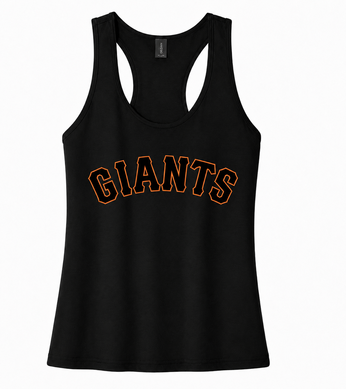 Giants Gildan Softstyle® Women’s CVC Racerback Tank- Black