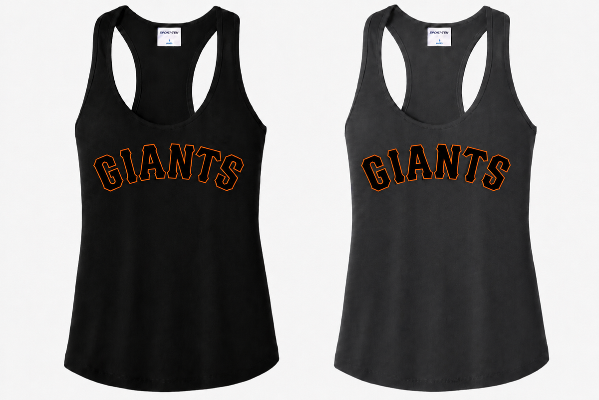 Giants Sport-Tek® Women's PosiCharge® Competitor™ Racerback Tank- Black or Gray