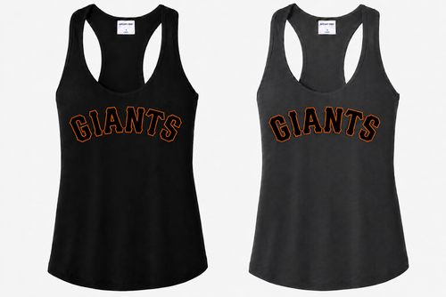 Giants Sport-Tek® Women's PosiCharge® Competitor™ Racerback Tank- Black or Gray